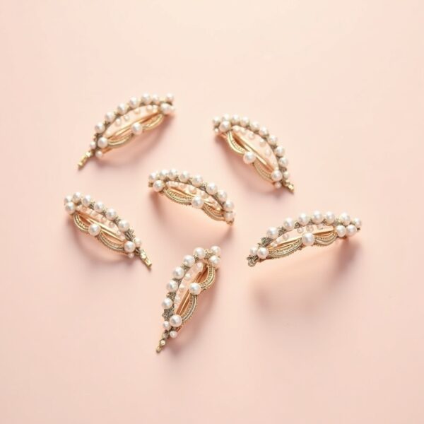 Pearl Embellished Hair Clips - Image 4