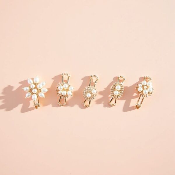 Pearl Embellished Hair Clips - Image 3