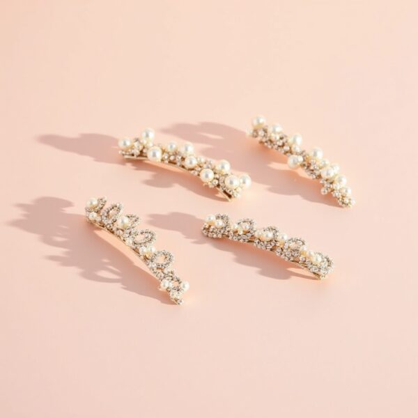Pearl Embellished Hair Clips