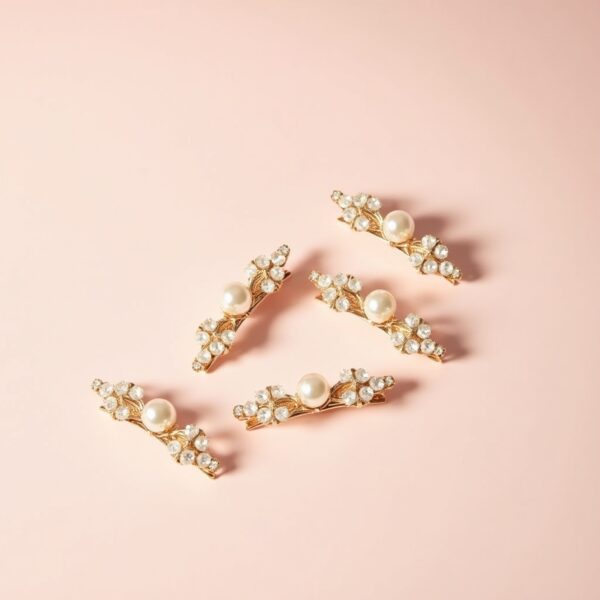 Pearl Embellished Hair Clips - Image 2