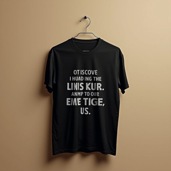 Black Graphic Crewneck T-Shirt - Image 2
