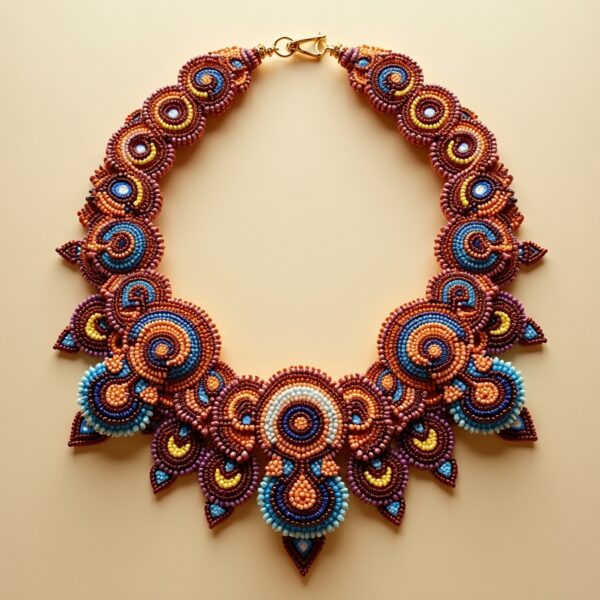 Handmade Beaded Statement Necklace