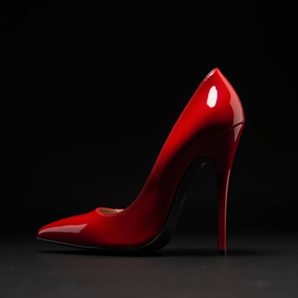 Bold Red Patent Leather Heels - Image 2