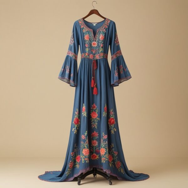 Bohemian Embroidered Maxi Dress