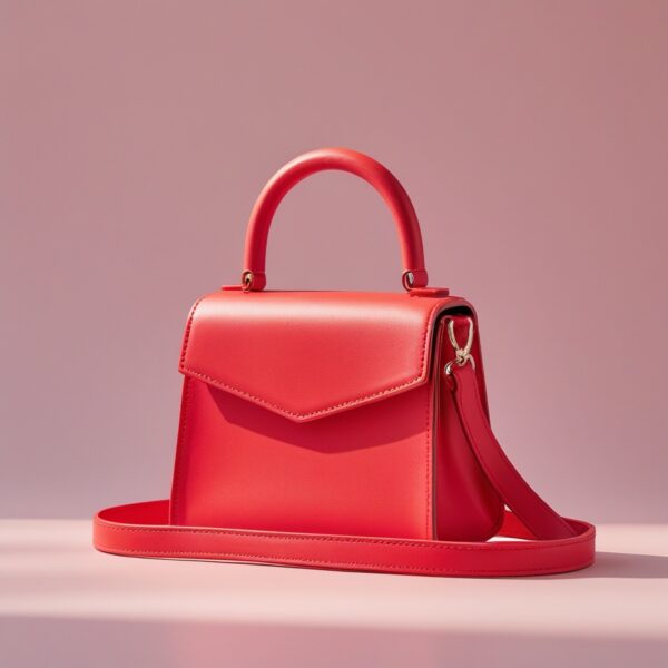 Red Mini Satchel Handbag - Image 4