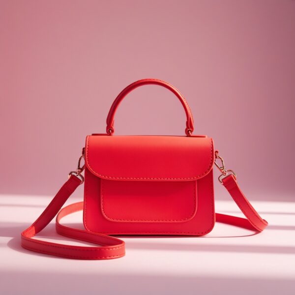 Red Mini Satchel Handbag - Image 3