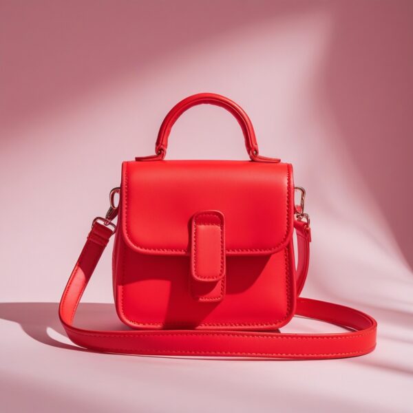 Red Mini Satchel Handbag